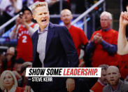 Golden State Warriors coach <a href="https://sports.yahoo.com/golden-state-warriors-coach-steve-kerr-called-out-president-donald-trump-racist-tweets-freshman-congresswomen-035157346.html" data-ylk="slk:Steve Kerr responded to President Trump's racist tweets;elm:context_link;itc:0;sec:content-canvas;outcm:mb_qualified_link;_E:mb_qualified_link;ct:story;" class="link  yahoo-link">Steve Kerr responded to President Trump's racist tweets</a> regarding minority members of congress.