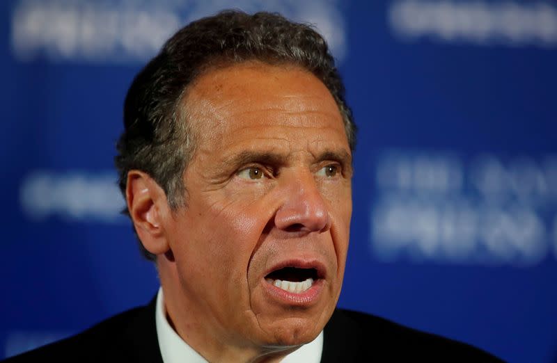 FILE PHOTO: New York Governor Cuomo holds a briefing on the coronavirus response at the National Press Club in Washington