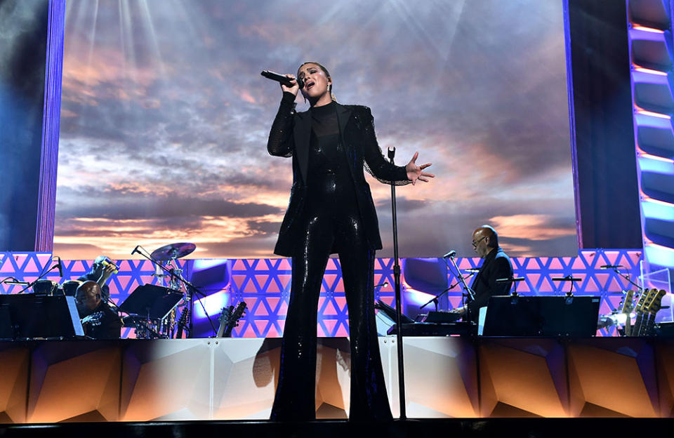 Tori Kelly wowed with a rendition of the Celine Dion smash hit “My Heart Will Go On.” - Credit: Courtesy of Shutterstock for MPTF