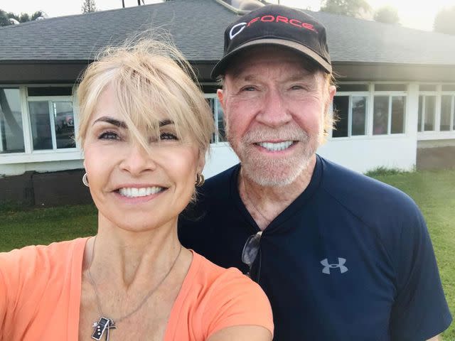 <p>Chuck Norris/Instagram</p> Gena O'Kelley and Chuck Norris