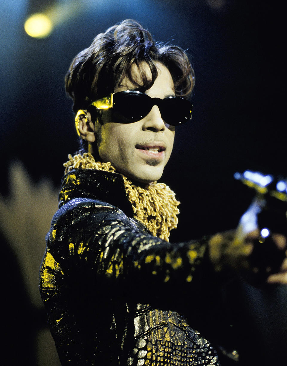 The Artist formerly known as Prince  performing at Shoreline Amphitheater in Mountain View Calif. on October 10th, 1997.  Image By: Tim Mosenfelder/ImageDirect