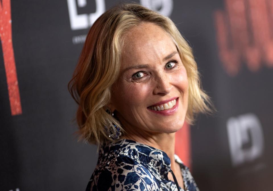 Actress Sharon Stone attends the Los Angeles Premiere of "Judy" at the Samuel Goldwyn Theater, September 19, 2019, in Los Angeles, California. (Photo by VALERIE MACON / AFP)        (Photo credit should read VALERIE MACON/AFP/Getty Images)