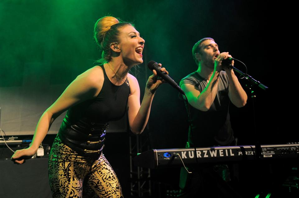 Married duo Amy Noonan, left, and Nick Noonan of Karmin, pictured in 2012.