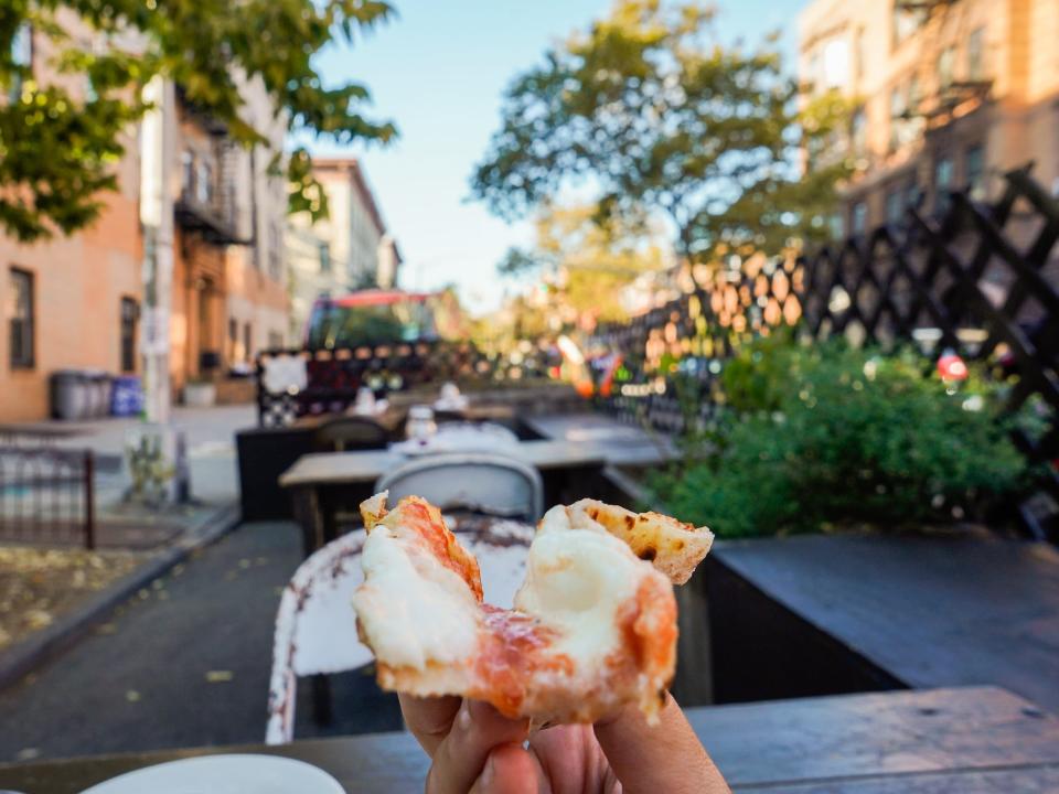 pizza outdoor dining nyc Bed-Stuy brooklyn neighborhood tour