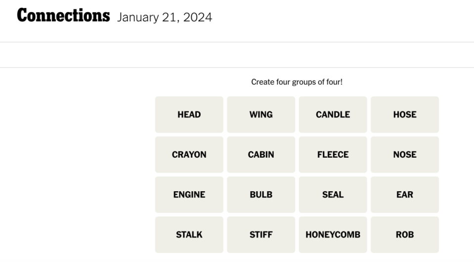 ‘Connections’ Hints and Answers for NYT's Tricky Word Game on Sunday