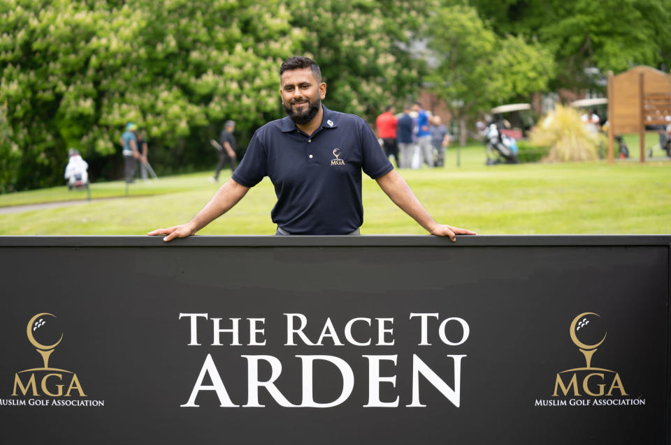 Muslim Golf Association founder Amir Malik at the opening event of the Race to Arden (Handout via Muslim Golf Association)