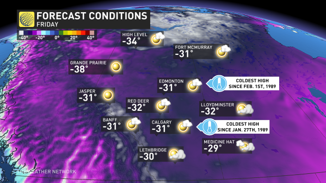 Brrr. Extreme cold warnings issued for northeastern Alberta