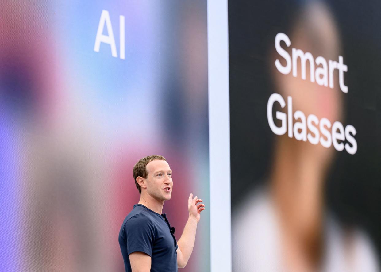 Meta founder and CEO Mark Zuckerberg speaks during the Meta Connect event at Meta headquarters in Menlo Park, California, on September 27, 2023. (Photo by JOSH EDELSON / AFP) (Photo by JOSH EDELSON/AFP via Getty Images)