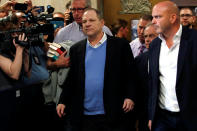 <p>Film producer Harvey Weinstein leaves criminal court following his arraignment in Manhattan in New York, May 25, 2018. (Photo: Mike Segar/Reuters) </p>