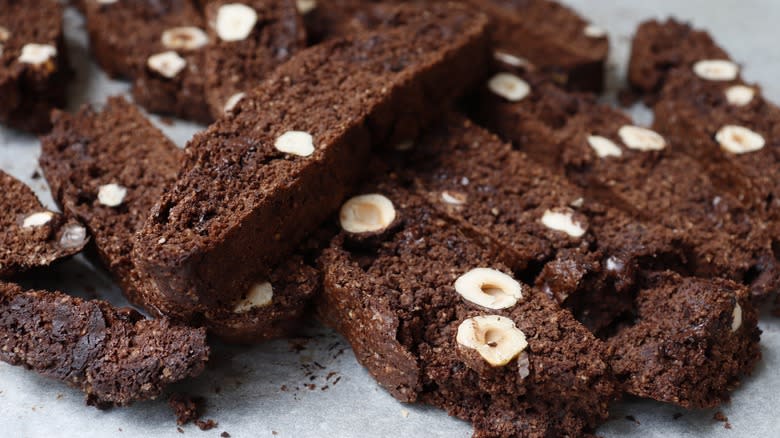 Chocolate and hazelnut Biscotti