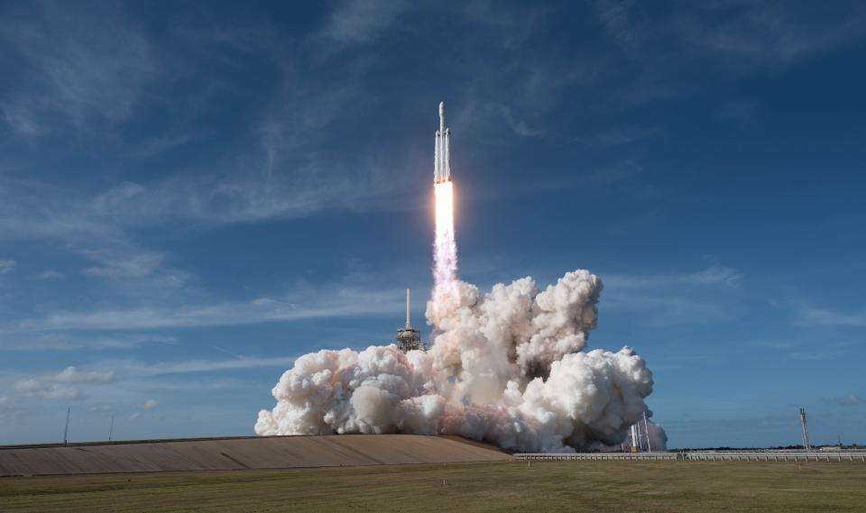 A SpaceX rocket test