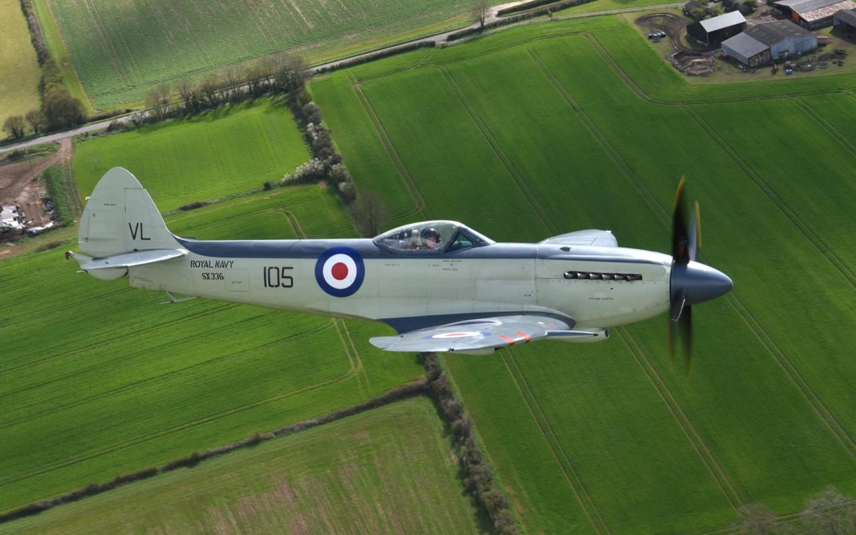 The Seafire MKXVII was flown at RNAS Yeovilton, Somerset on Tuesday - JAY WILLIAMS 