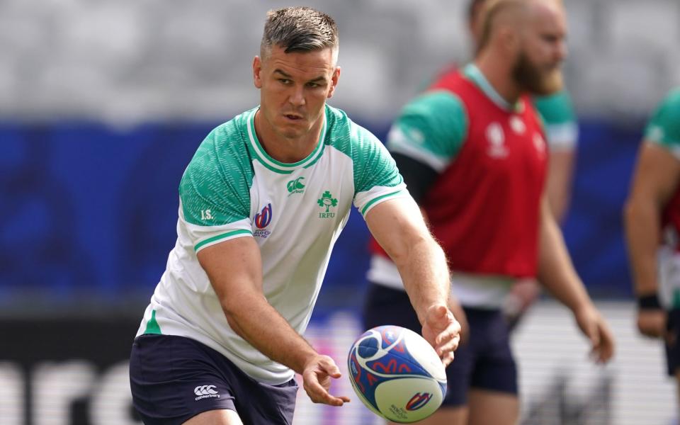 Ireland's Johnny Sexton during the captain's run at the Stade de Bordeaux