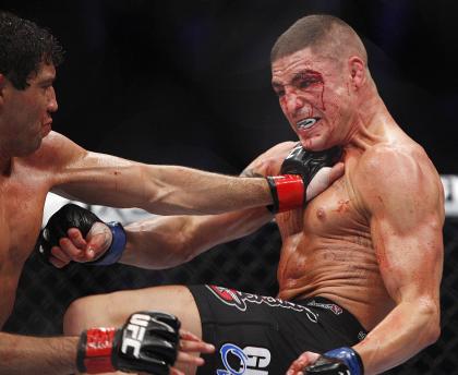 Diego Sanchez came alive in the third round of his fight with Gilbert Melendez. (USA Today)