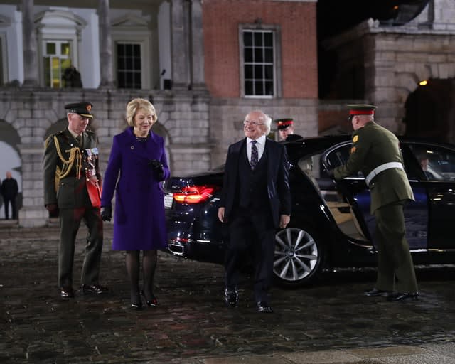 Michael D Higgins and his wife Sabina