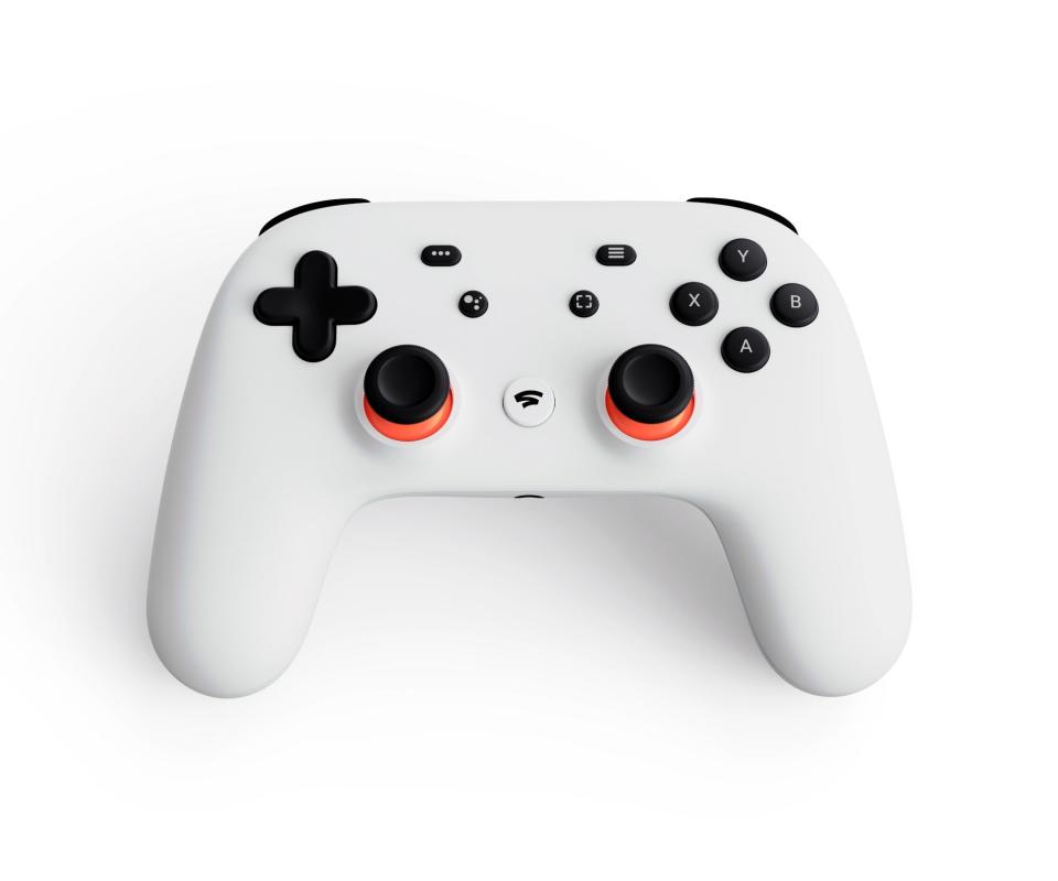 The Stadia controller features a YouTube sharing button (AP)