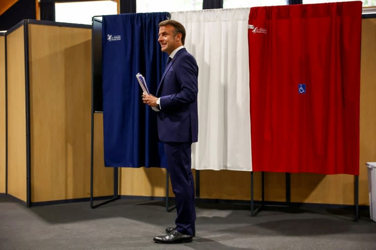 The euro fell after far-right parties won big in European Union polls and France's President Emmanuel Macron called a snap parliamentary election (Hannah McKay)