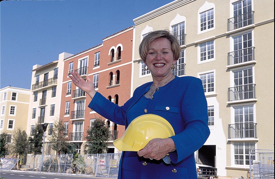 Former West Palm Beach Mayor Nancy Graham in this October 20, 2000 photo overlooking new condominiums at CityPlace, now known as The Square.