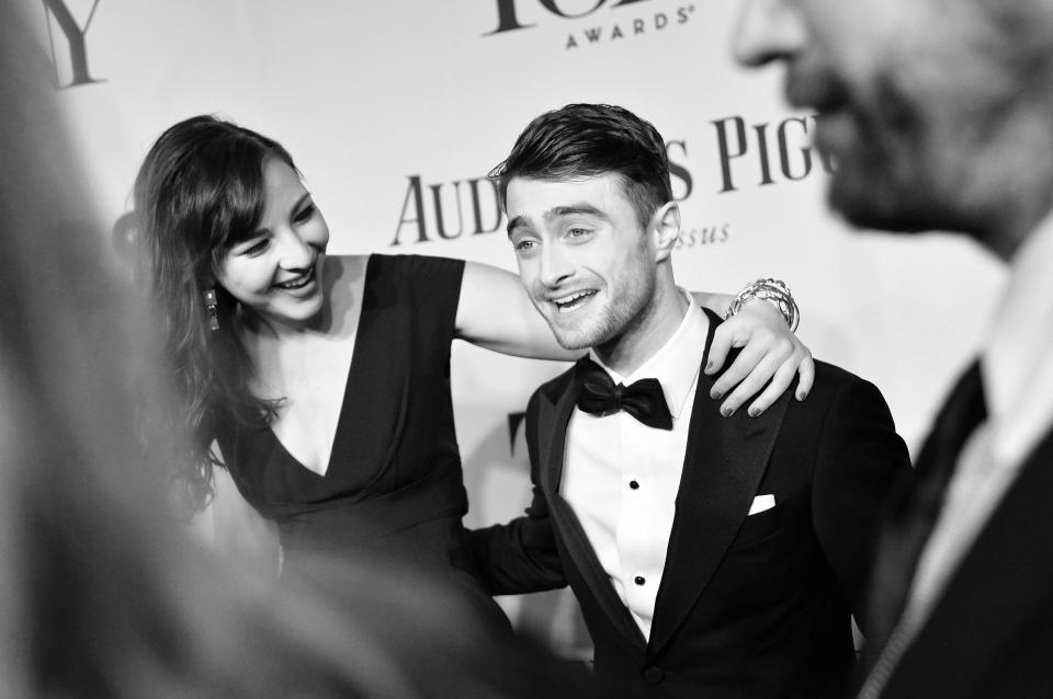 Erin Darke (L) and Daniel Radcliffe attend the 68th Annual Tony Awards at Radio City Music Hall on June 8, 2014 in New York City.  / Credit: Mike Coppola/Getty Images for Tony Awards Productions