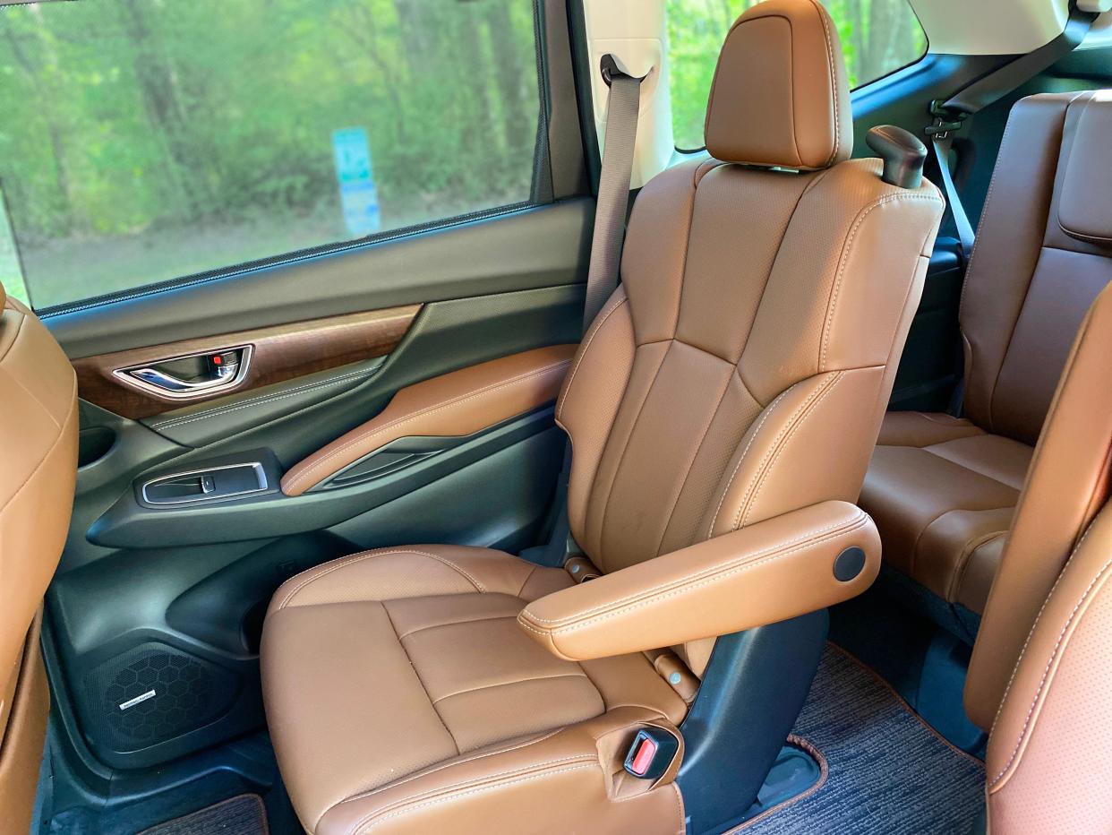 The Subaru Ascent Touring's second-row captains chairs.