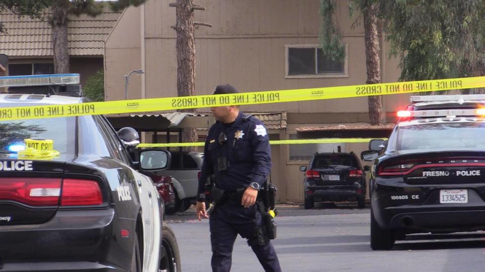 Police are investigating a homicide where a man was shot and killed at a Fresno, California apartment on Sunday, July 16, 2023.