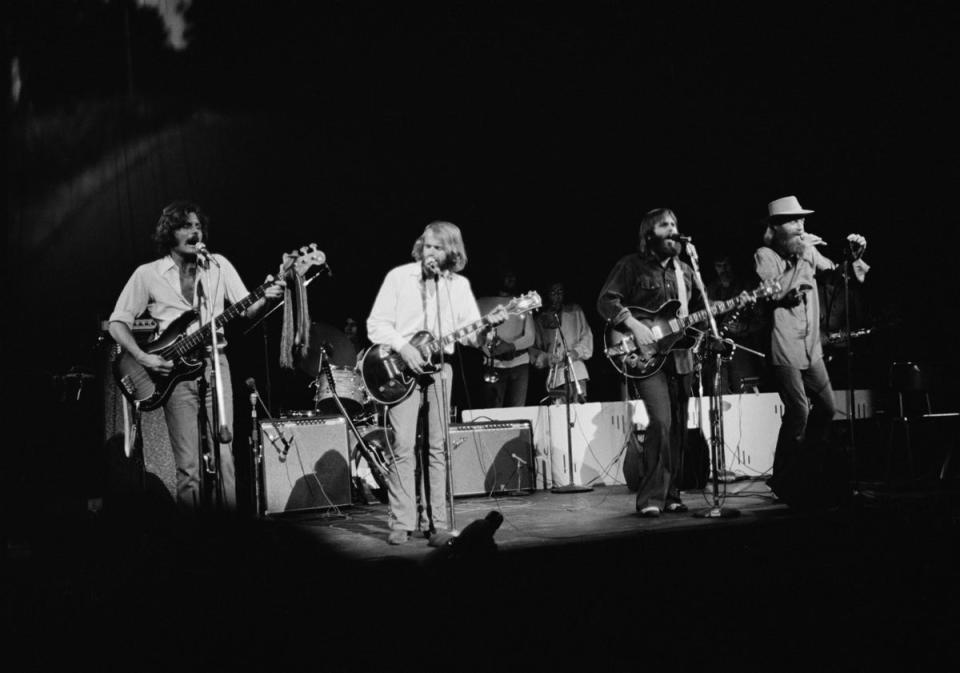 The Beach Boys performing in 1971 (Getty)