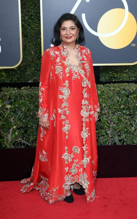 Meher Tatna at the Golden Globes last night 