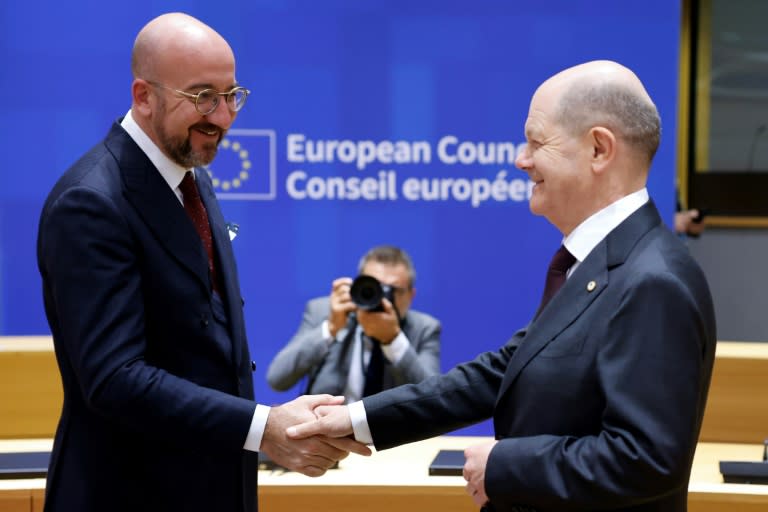 Die EU-Staats- und Regierungschefs haben sich bei ihrem Gipfeltreffen in Brüssel darauf verständigt, die Sanktionen gegen den Iran auszuweiten: "Die EU wird weitere restriktive Maßnahmen gegen Iran ergreifen", erklärten sie. (Ludovic MARIN)