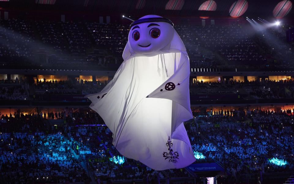 The World Cup's spectral mascot La'eeb - Getty Images/Quality Sport Images