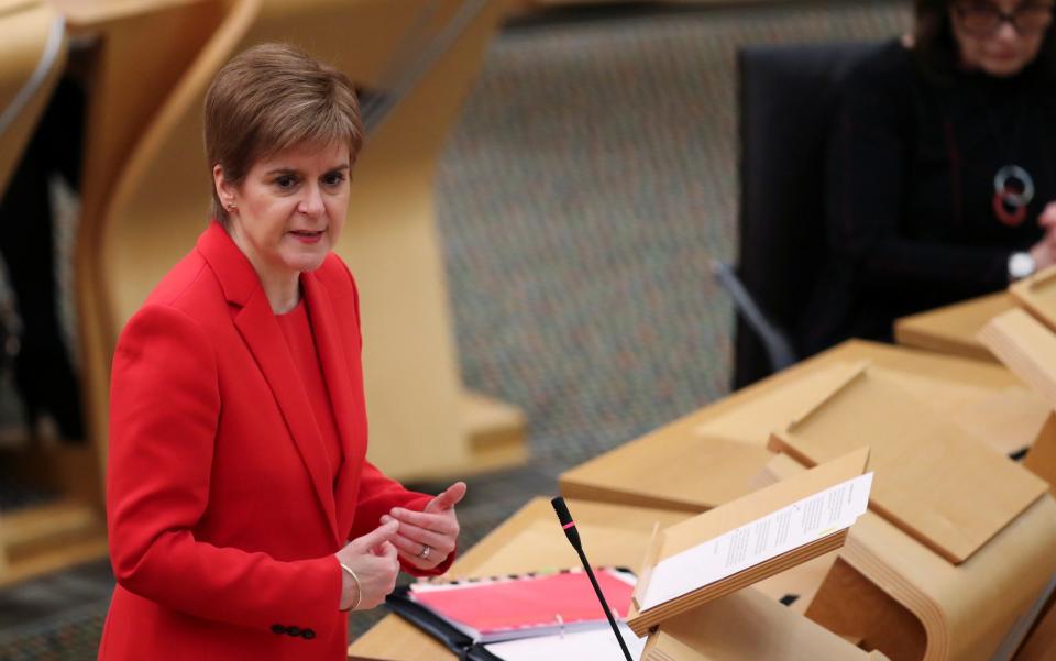 Nicola Sturgeon made the claim in the Holyrood chamber - Getty/WPA pool