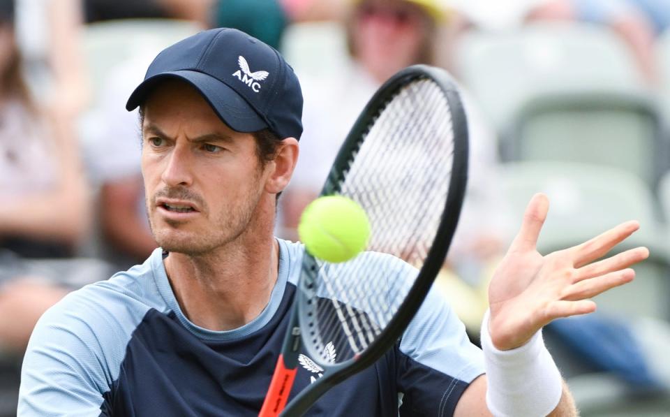 Andy Murray struggled with injury in a defeat by Matteo Berrettini in the final in Stuttgart (Bernd Wei’brod/dpa via AP) (AP)