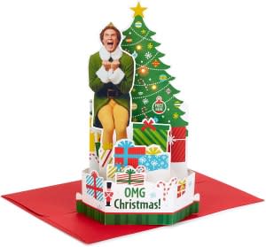 Hallmark Paper Wonder Elf Displayable Pop Up Christmas Card with Sound