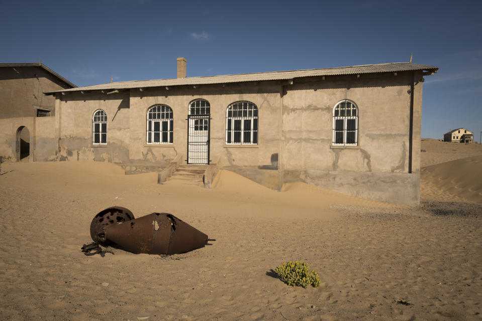 Abandoned diamond mine flooded by sand