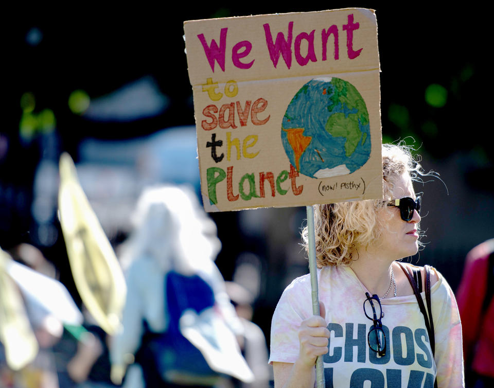 LONDON, UNITED KINGDOM - 2021/09/24: An activist holding a placard voicing her opinion during the demonstration at Parliament Square.
The Global Climate Strike! was organised by Clean Up Experience to fight for genuine, intersectional climate justice with long-overdue COP26 fast approaching, disastrous climate impacts, vaccine inequity, and more socio-economic and political issues which remain problematic, especially the Most Affected Peoples and Areas (MAPA). (Photo by Loredana Sangiuliano/SOPA Images/LightRocket via Getty Images)