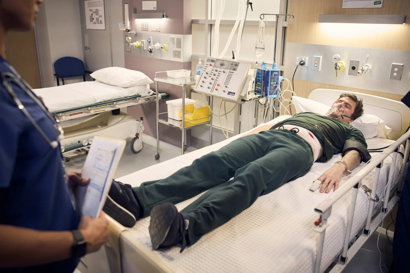 embargo 0730 26082024 felix rodwell in hospital in neighbours