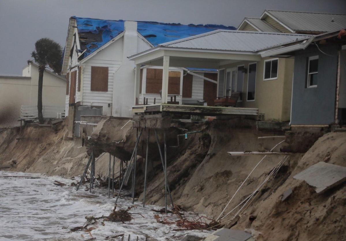 Tropical Storm Nicole displaces residents, damages already weakened coast