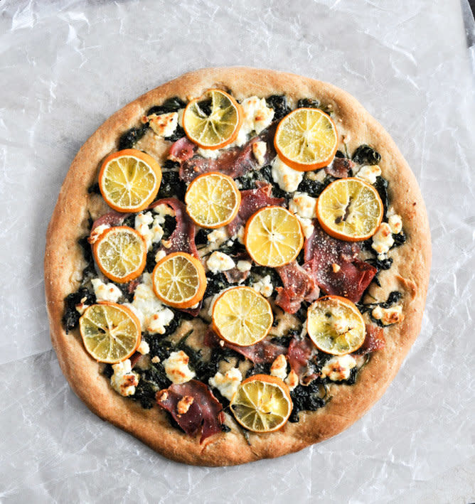 <strong>Get the <a href="http://www.howsweeteats.com/2013/01/meyer-lemon-pizza/">Meyer Lemon Pizza recipe from How Sweet It Is</a></strong>