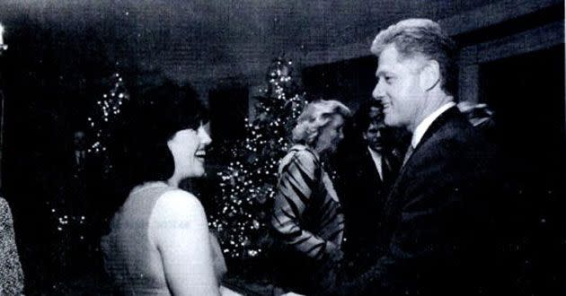 Monica Lewinsky meets with President Clinton. Source: Getty