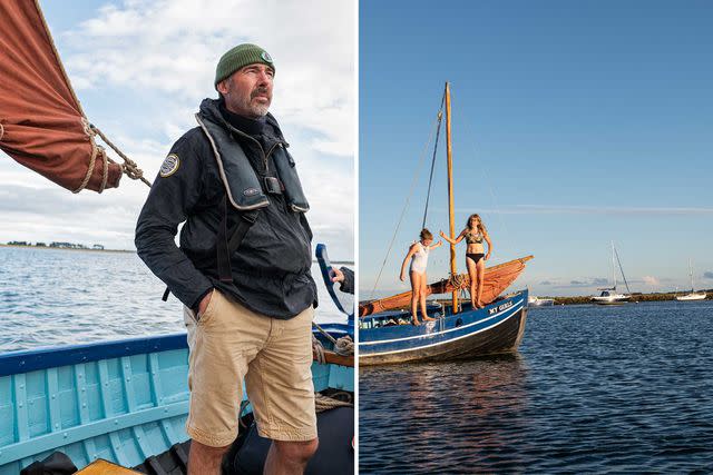 <p>Kira Turnbull</p> From left: Henry Chamberlain, the Coastal Exploration Co.&#39;s founder; wild swimming with Coastal Exploration Co.