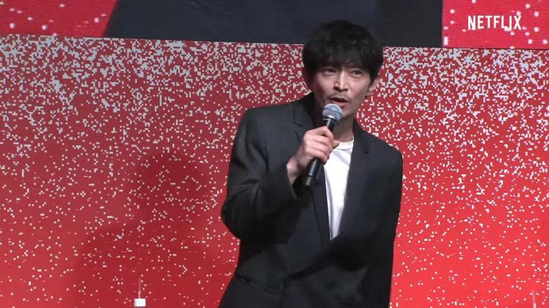  津田健次郎現身「Anime Japan 2023」，更現場重現《極道主夫》的台詞。（翻攝畫面）