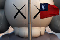 Taiwan's national flag is seen during a flag-lowering ceremony at Chiang Kai-shek Memorial Hall in Taipei, Taiwan January 24, 2019. Picture taken January 24, 2019. REUTERS/Tyrone Siu