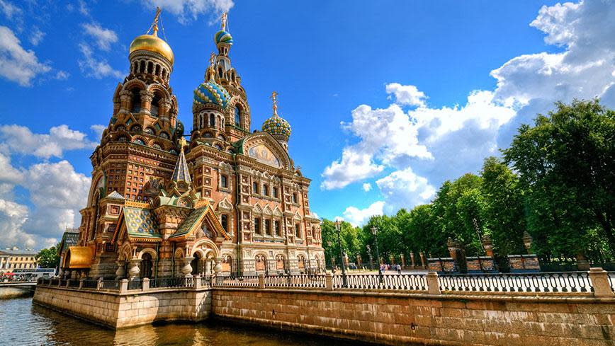 Found in St. Petersburg, Russia, this beautiful church was built to commemorate Emperor Alexander II in 1881.