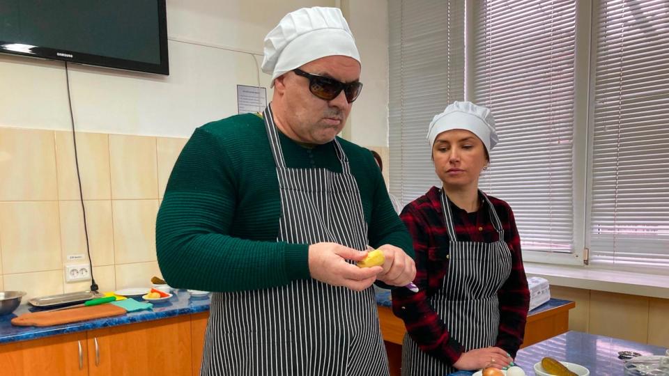 PHOTO: Col. Oleh Avtomeenko at the training centre in Lviv, Ukraine, in March 2024. (ABC News)