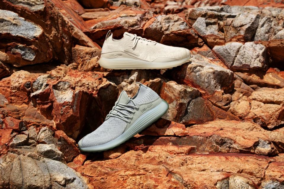 Lane Eight’s “Sandstorm” HIIT Trainer and “Light Sage” Trainer AD-1 sneakers. - Credit: Courtesy of Lane Eight