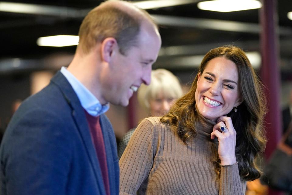 The Duke and Duchess of Cambridge during a visit to the Church on the Street in Burnley