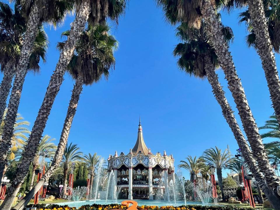 entrance and carousel at california's great america theme park