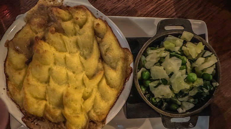 Shepherd's pie with greens