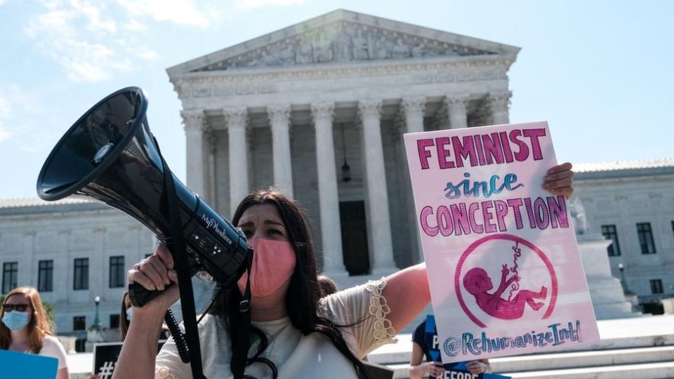 Manifestante anti-aborto.