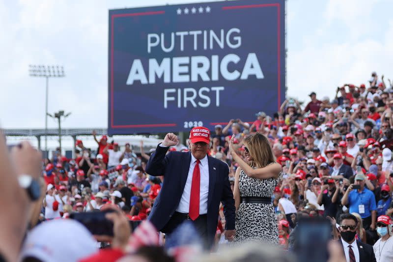 U.S. President Trump holds a campaign rally in Tampa, Florida