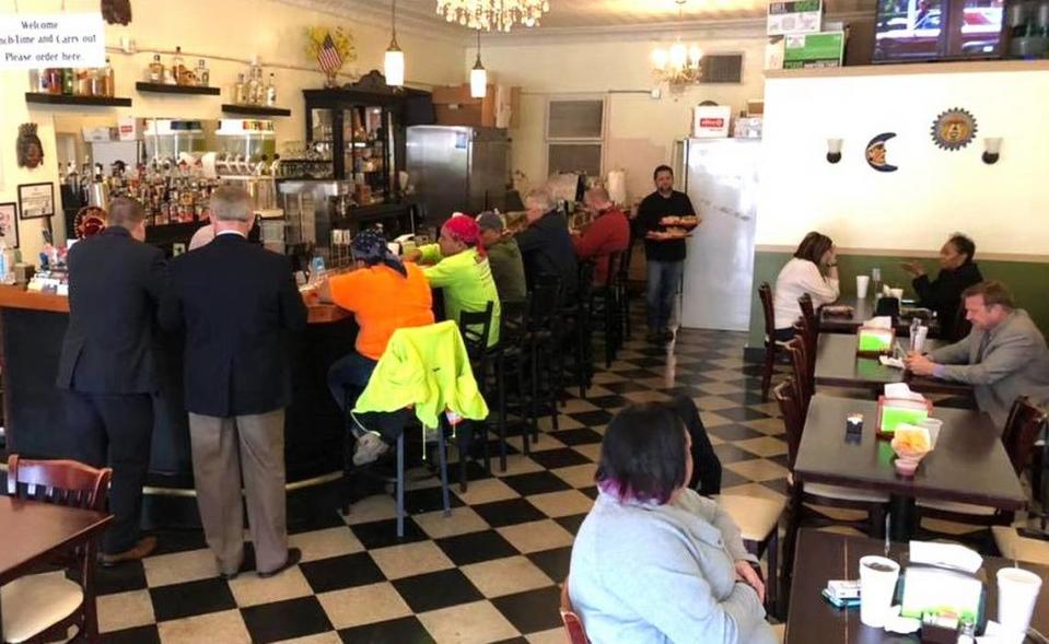 A lunch crowd gathers at Mexican and Latin American restaurant Tzango located in Macon.